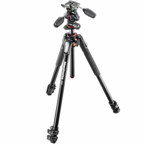 Manfrotto 190 3-section tripod + 3-way Head - MK190XPRO3-3W
