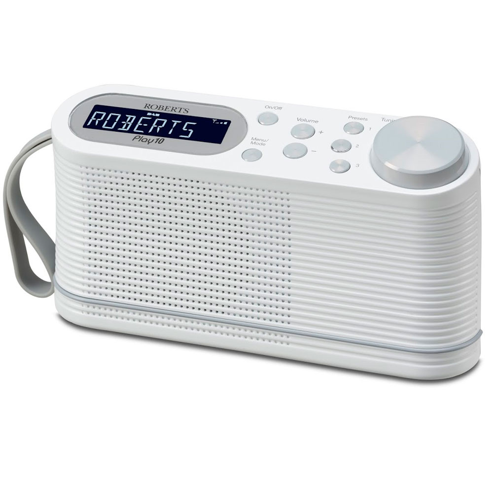 Roberts Play 10 Portable Digital DAB & FM Radio (White) Pantiles