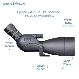 Opticron MM3 80 GA ED/45 Fieldscope + HR3 20-60x Eyepiece