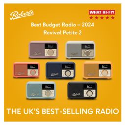 Roberts Radio Revival Petite 2 DAB+ Radio Alarm Clock | Pastel Cream