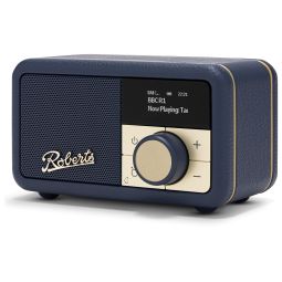 Roberts Radio Revival Petite 2 DAB+ Radio Alarm Clock | Midnight Blue
