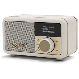 Roberts Radio Revival Petite 2 DAB+ Radio Alarm Clock | Pastel Cream