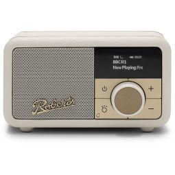 Roberts Radio Revival Petite 2 DAB+ Radio Alarm Clock | Pastel Cream