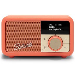 Roberts Radio Revival Petite 2 DAB+ Radio Alarm Clock | Pop Orange