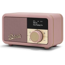 Roberts Radio Revival Petite 2 DAB+ Radio Alarm Clock | Dusky Pink