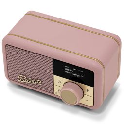 Roberts Radio Revival Petite 2 DAB+ Radio Alarm Clock | Dusky Pink